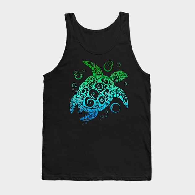 Sea Turtle Hawaiian Honu Tank Top by Weirdcore